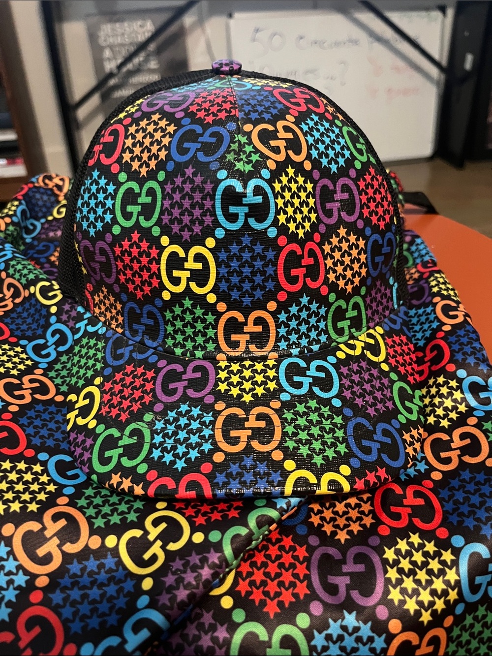 Gucci Multicolor GG Logo Baseball Cap - Men or Women Accessories